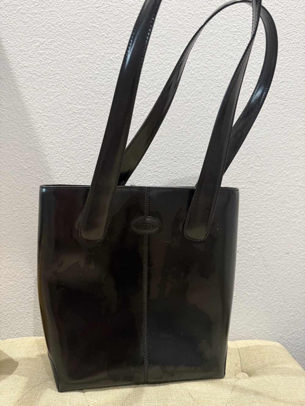 Authentic Tod’s Classic Black Leather Tote Bag